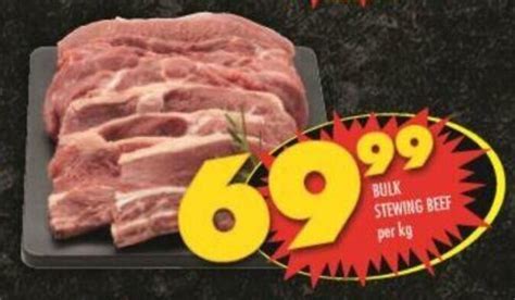 Bulk Stewing Beef Per Kg Offer At Shoprite