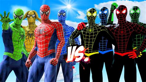 Team Spider Man Vs Team Ultimate Spiderman Super Epic Battle