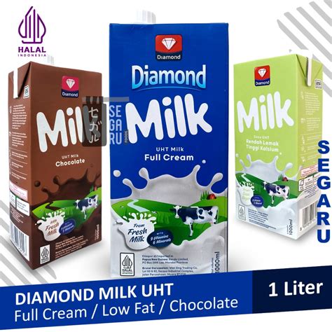 Jual Mau Susu Diamond Uht Full Cream Cokelat Low Fat Liter Shopee