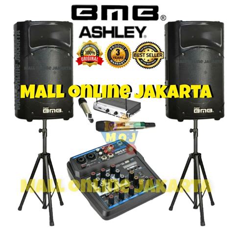 Jual Paket Sound System Bmb 15 Inch Speaker Aktif Outdoor Ashley Aktiv