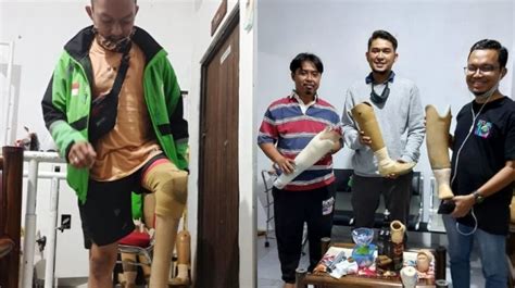 Viral Ojol Disabilitas Yang Bikin Salut Kini Dapat Bantuan Kaki Palsu