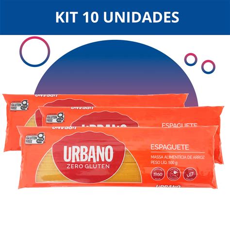 Macarrão de Arroz Espaguete Urbano Zero Glúten 500g Loja Maximo