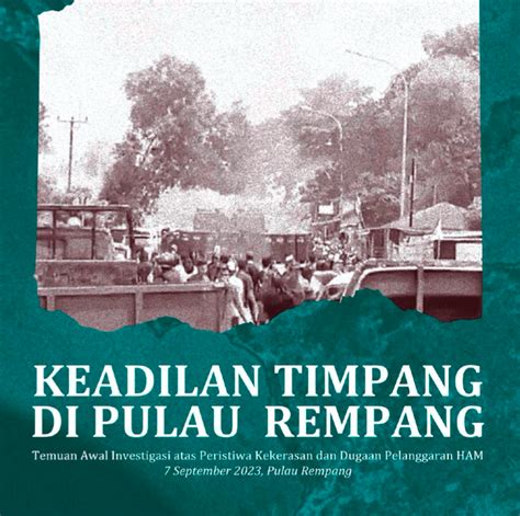 Peluncuran Laporan Keadilan Timpang Di Pulau Rempang Walhi Riau