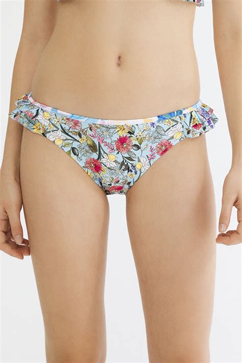 Çok Renkli Lisa Frill Side Bikini Altı Çok Renkli Penti