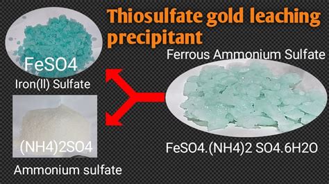 How To Make Ferrous Ammonium Sulfate Ferrous Ammonium Sulfate Gold Precipitant Youtube