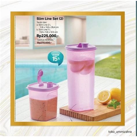 Jual Tupperware Slim Line Liter Dan Liter Indonesia Shopee Indonesia