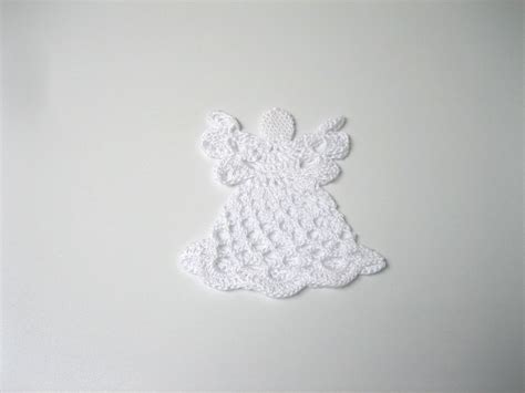 Flat Angel White Crochet Angel Angel Decoration Christmas Angel Decor Christening Wedding