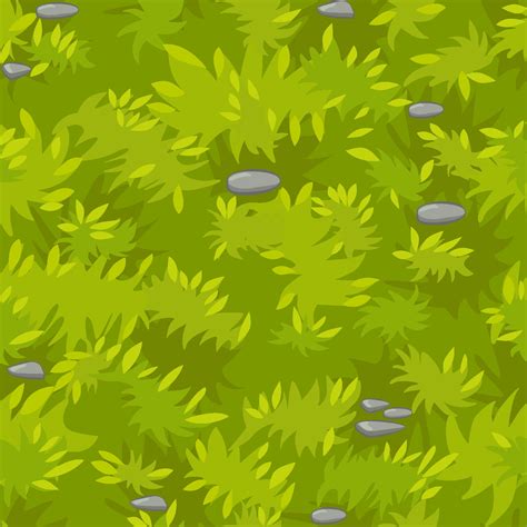 Seamless Texture Grass Texture Green Lawn With Stones Vector Illustration Of A Nature