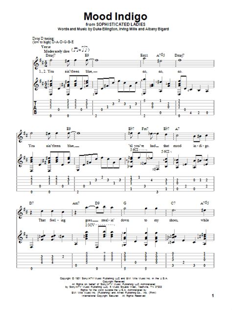 Mood Indigo By Duke Ellington Sheet Music For Solo Guitar At Sheet