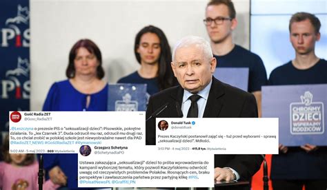 Kaczyński ogłasza społeczny projekt przeciw seksualizacji dzieci