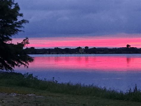 Red Dawn At Night Sailors Delight Stock Photo Image Of Delight