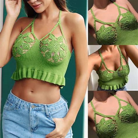 Bay Woman´s Sexy Solid Color Camisole Slim Elastic Backless Midriff Baring Sling Tube Top