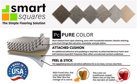 Smart Squares In A Snap X Residential Soft Carpet Tile Peel