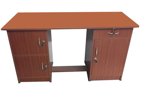 Teak Wood Rectangular Brown Wooden Office Tables With Storage At Rs