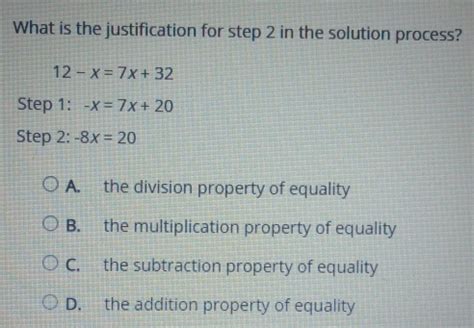 Solved What Is The Justification For Step 2 In The Solution Process