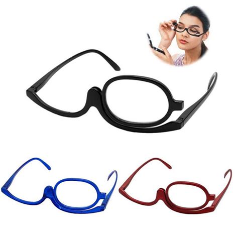 Buy Rotating Magnify Eye Makeup Glasses Reading Glasses Presbyopia Eyeglasses Folding Up Eyewear