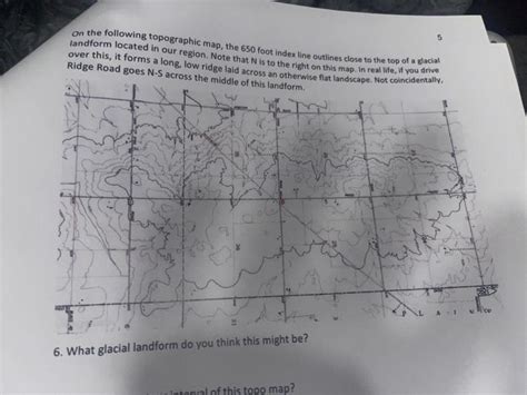 Solved On The Following Topographic Map The 650 Foot Index Chegg