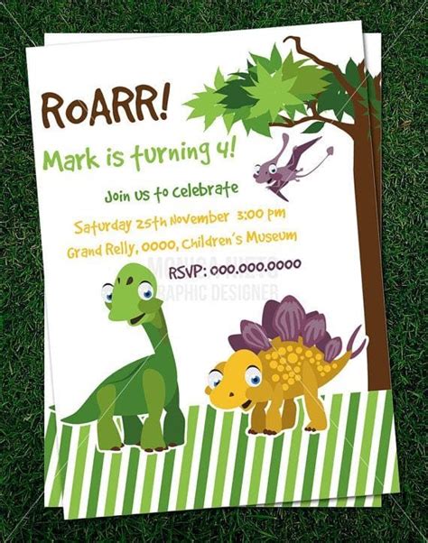 Birthday Party Invitation Dinosaur