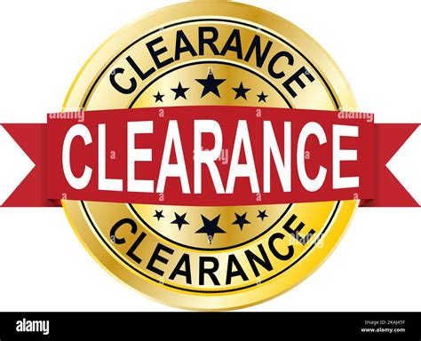 Clearance 3d Gold Badge With Red Ribbon VECTOR Stock Vector Image Art