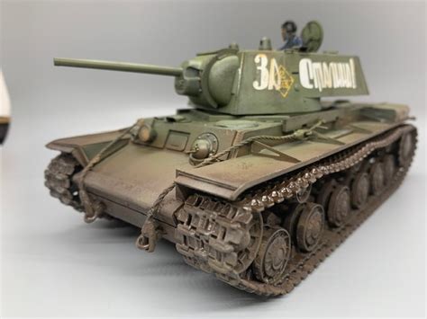 Gallery Pictures Tamiya Russian Heavy Tank KV 1 1941 Plastic Model