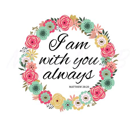I Am With You Always Digital Clip Art Bible Verse Clipart - Etsy