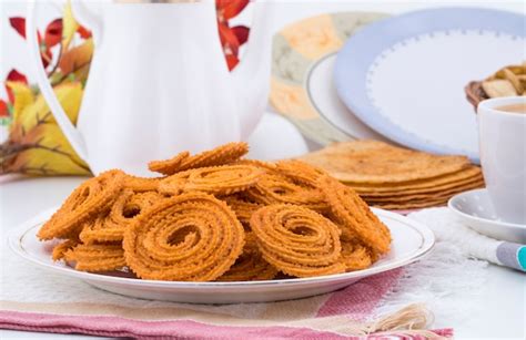 Snack Tradicional Indio Chakli Foto Premium