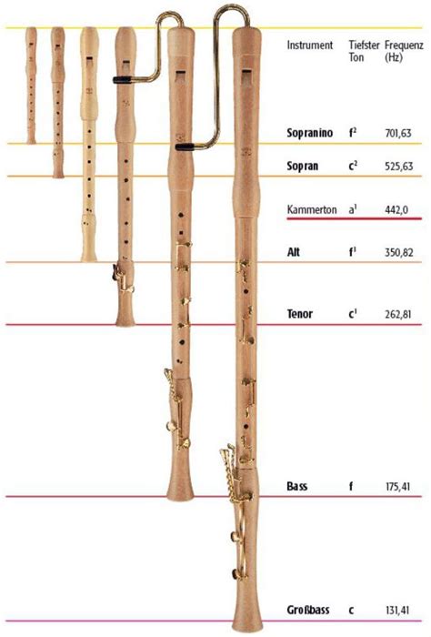 Le Differenti Misure Dei Flauti Dolci Flauto Strumenti Musicali