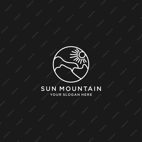 Premium Vector Sun Mountain Logo Vector Icon Design Template