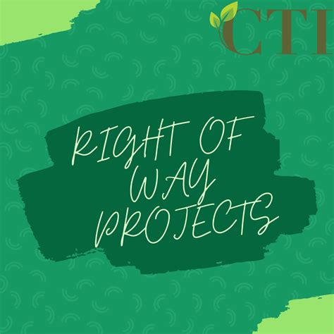 Right Of Way Projects