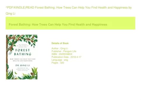 Ppt Pdfkindleread Forest Bathing How Trees Can Help You Find