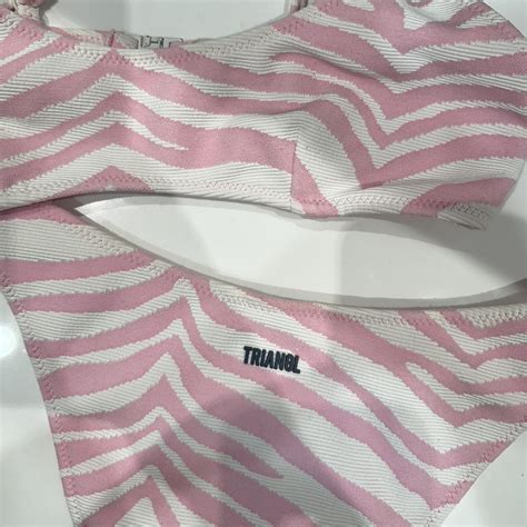 Triangl Pink Zebra Bikini Top Rrp Aud Size Depop