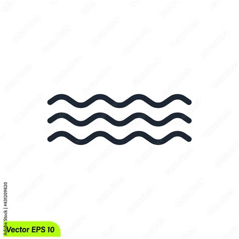 Water Icon River Symbol Stock Vector Adobe Stock