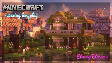 🌸building A Cozy Cherry Blossom Cottage Minecraft Relaxing Longplay