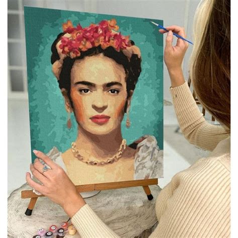 Frida Kahlo Paint By Numbers Diy Kit For Adults Mexican Diy Etsy