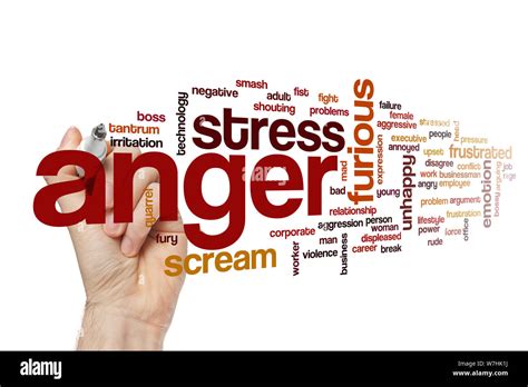 Anger Word Cloud Stock Photo Alamy