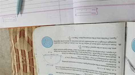 15 Take π 3 14 7 Find the perimeter of the adjoining figure which