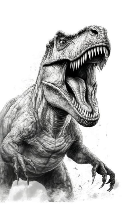 Realistic T Rex Drawing