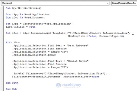 How To Open Word Document And Save As Pdf Or Docx With Vba Excel