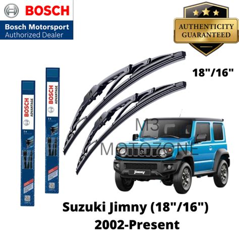 Bosch Advantage Wiper Blade Set For Suzuki Jimny 2002 Present 18 16