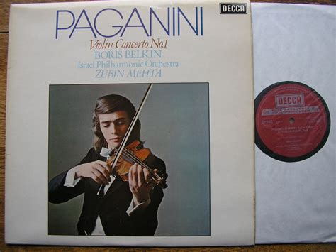 Paganini Violin Concerto No1 Boris Belkin Israel Philharmonic Me