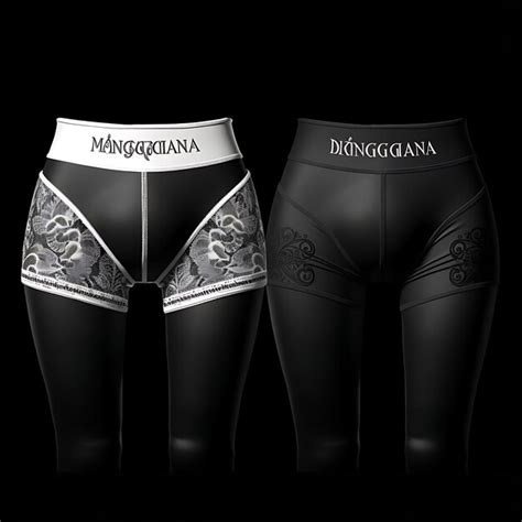 Premium Ai Image Isolated Of Bikini Underwear Seductive Fabric Mesh Lace Design On Black White