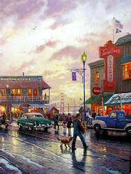 City By The Bay San Francisco By Thomas Kinkade 18x27 Signed And