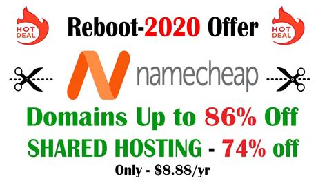 Namecheap Promo Code Reboot Offer Steller Shared Hosting Only