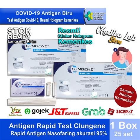 Jual Rapid Test Antigen Swab Clungene Biru 1 Box 25set Medika Lab