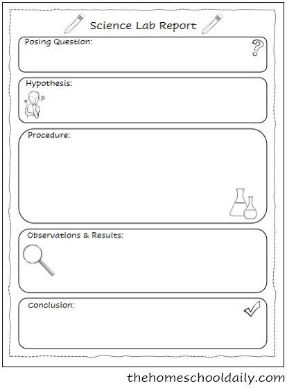 Free Science Lab Sheets The Homeschool Daily