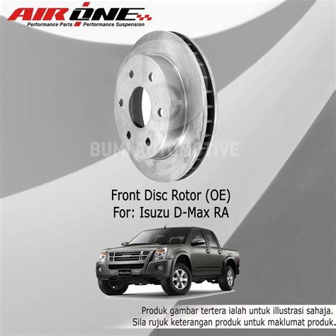 Isuzu D Max TFR77 RA Dmax 2WD 256mm Front Depan Disc Rotor Racing