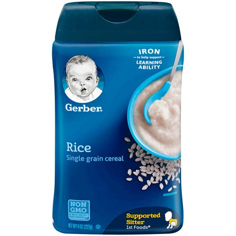 Gerber Rice Single Grain Cereal 8oz Tub Garden Grocer