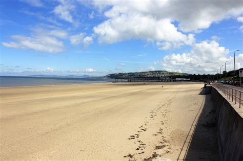 Colwyn Bay West Promenade Beach Conwy Wales British Beaches