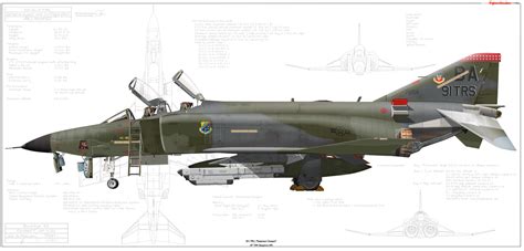 Rf C Phantom Ii Trs Demon Chasers Fine Art Blueprint Profile Print