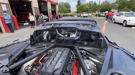 Half Naked Skeleton C Chevrolet Corvette Goes For A Drive And Tacos